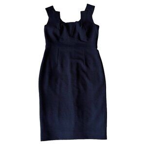Roland Mouret Navy Knee-Length Dress